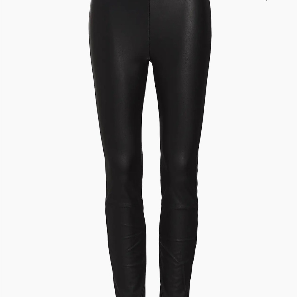 Good American Black Faux Leather Leggings